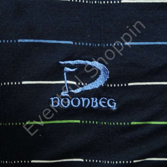 Marbas Cotton Striped Doonbeg Golf Polo Shirt in Blue Size XL - Picture 4 of 7